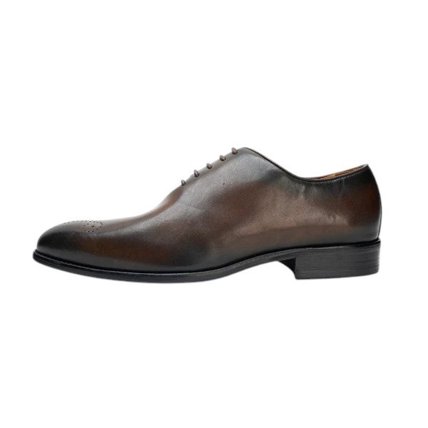 25027-Coffee Formal Genuine Cow leather Alligators with TPR Welted Sole Monk Strap For Men