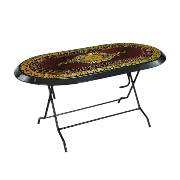 Dining Table 6 Seat Elegant S/L Print Jewel -Black