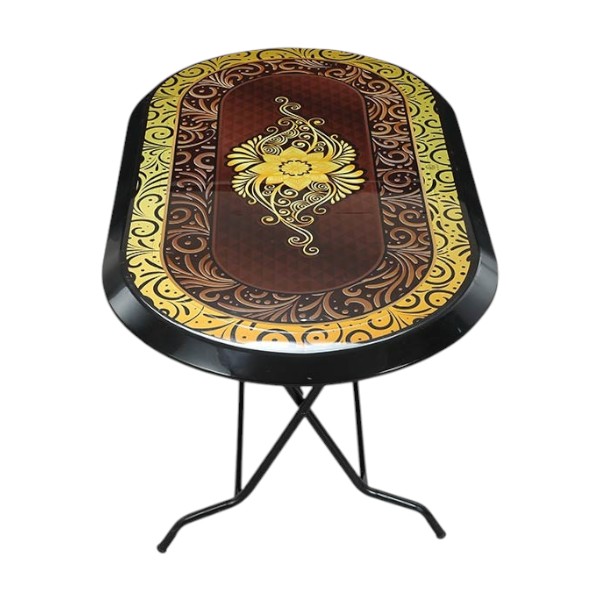 Dining Table 6 Seat Elegant S/L Print Jewel -Black