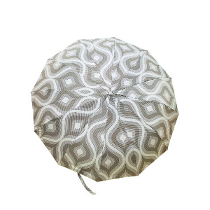 Premium 12-Ribs Automatic Umbrella With Flash Light – White