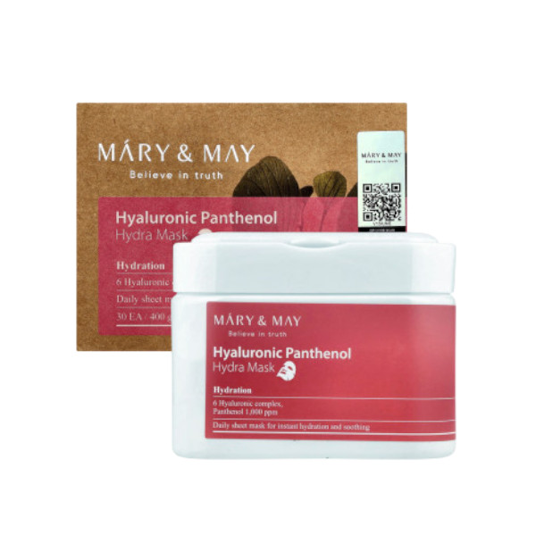 Mary & May Hyaluronic Panthenol Hydra Mask 400g 30EA (Korea)
