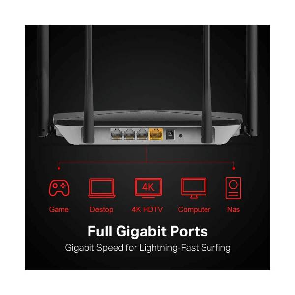 Mercusys AC12G AC1200 Dual Band Wireless Gigabit Router (4 Antenna)