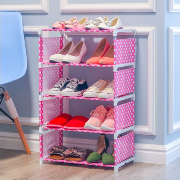 Shoe Rack Cabinet Tower Shoe Storage pink
