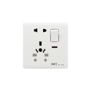 NT blu-ray Primo White Universal 10 Pin Socket With Switch
