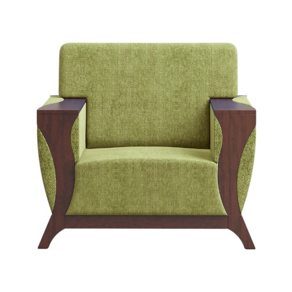 Regal Wooden Single Sofa-Rome ROME-SSC-347-3-1-20(FABRIC-SF-2121)