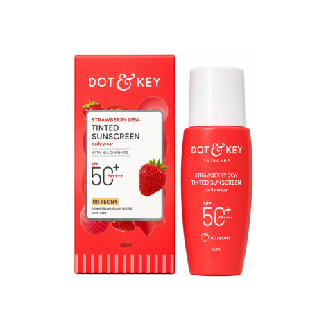 Dot & Key Strawbery Dew Tinted Sunscreen SPF50+ 00 Peony 50ml (India)