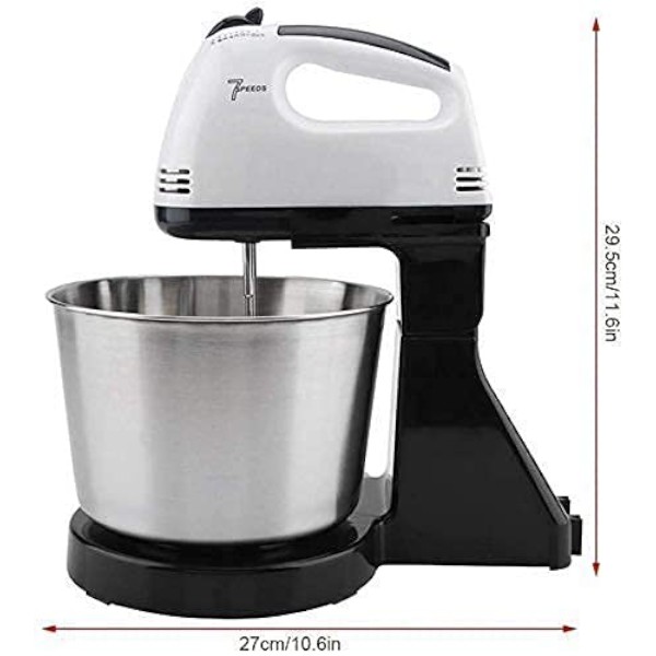 Scarlett 7-speed hand mixer with stainless steel bowl