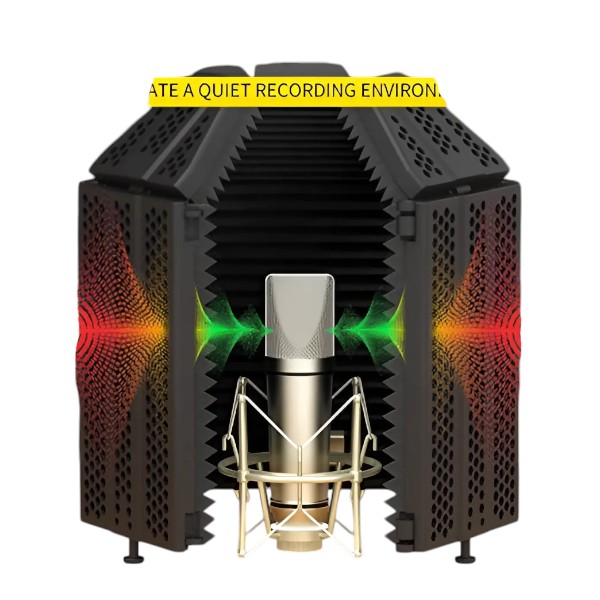 XTUGA Microphone Isolation Shield with Pop Filter