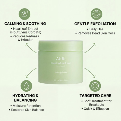 Abib Heartleaf Spot Calming Touch 80 Pads (Korea)