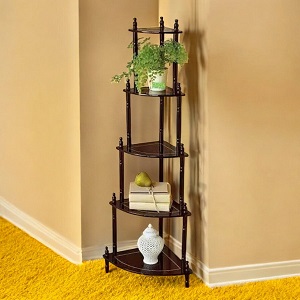 5 Layer Shelve Rack Corner Table Display Furniture Decorative Foldable Shelf Finish DIY