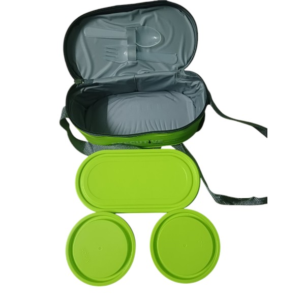 Lunch Box 2 Steel & 1 Microwave Safe Plastik Box