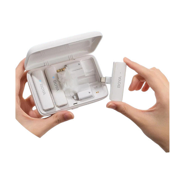 Boya BOYALINK-W All-in-one Design White Wireless Microphone System