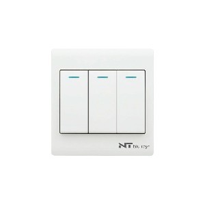 NT blu-ray Primo White 3 Gang 1/2 Way Switch