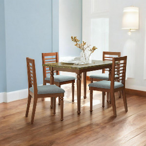 Regal DINING TABLE-EDESSA TDH-341-3-1-20 (4Seater-Aqua Yellow)