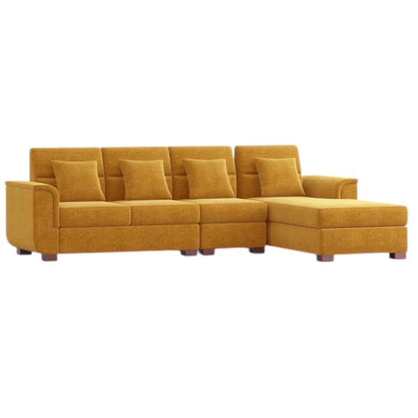 Regal Wooden Double Sofa-PARIS SDC-365-3-1-20 (L SHAPE SOFA SET)-FABRIC-2138
