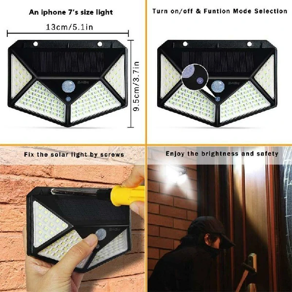 100 LED 4 Surface Solar Light