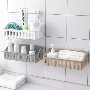 Bathroom Shelf Bathroom Adhesive Storage Rack Kitchen Home Decoration Corner Shower Shelf Rack Storage Rack Accessories