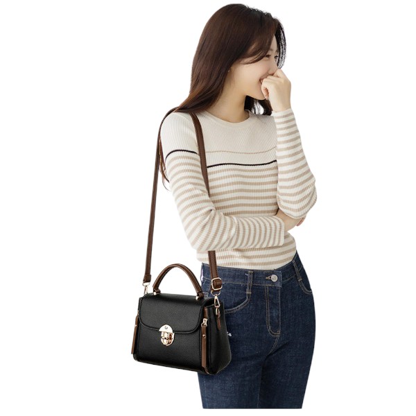 Fashion Shoulder For Women Ladies Crossbody Hand Bags Luxury Purses And Handbags New (Black)