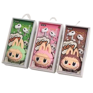 Cute Cartoon 3D Silicone Protective Shell Hard Box Earphones Labubu In-ear Earbuds Wireless Blue Tooth Headset TWS Headphones