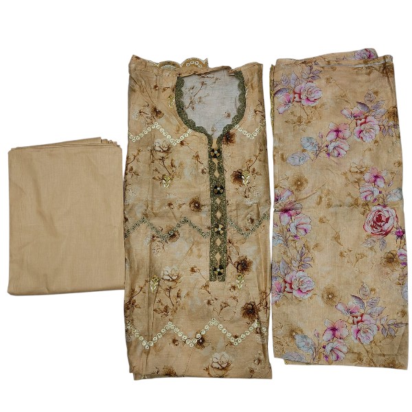 New Exclushive Collection High Qualitiey Cotton Printed Three Piece
