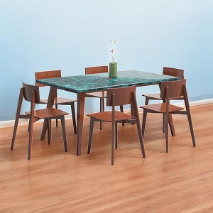 Regal DINING TABLE-OCEANIA-6 SEATER TDH-352-3-1-20-(6 Seater-Aqua Marbelo)