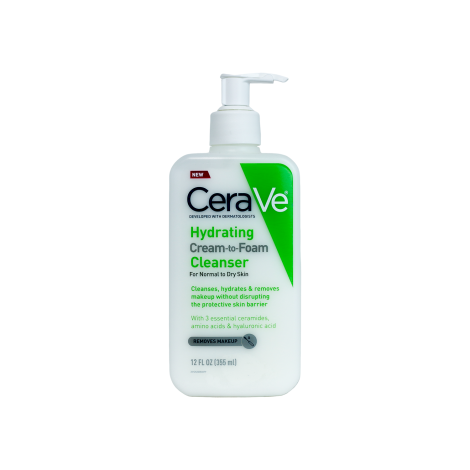 Cerave Hydrating Cream To Foam Cleanser 355ml (USA)