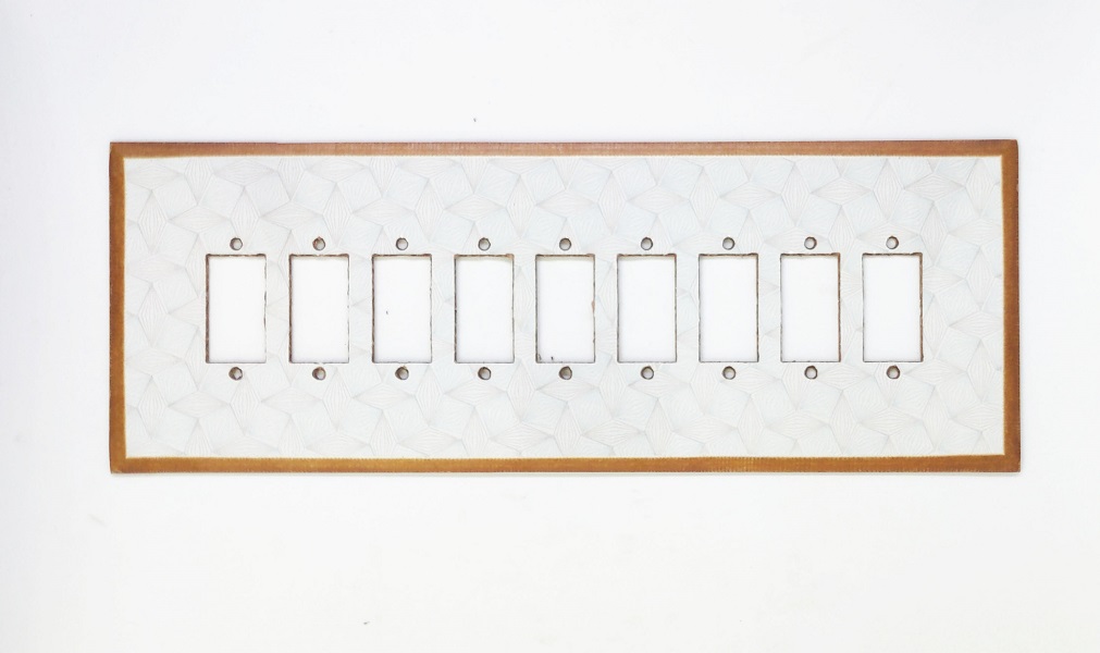 9 Hole Fiber Switch Board White
