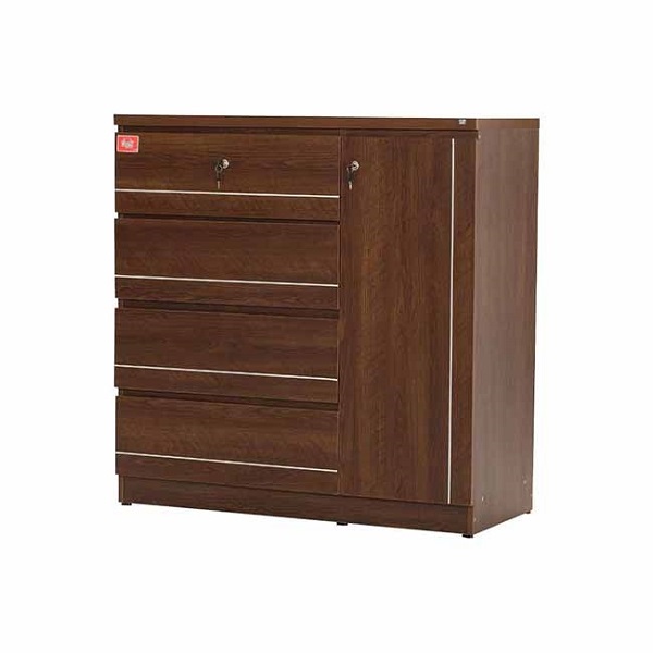 Regal Claire Laminated Board Wardrobe Antique