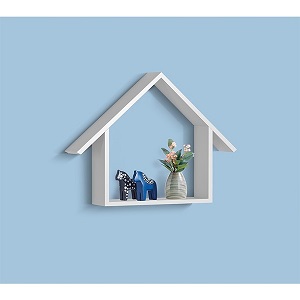 Regal Wooden Wall Hanging Shelf White
