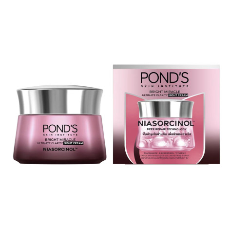 Pond's Bright Miracle Ultimate Clarity Niasorcinol Night Cream 45g (Thailand)