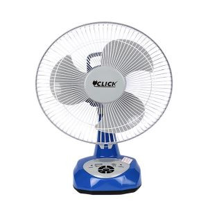 Click Rechargeable Table Fan 12'' Blue