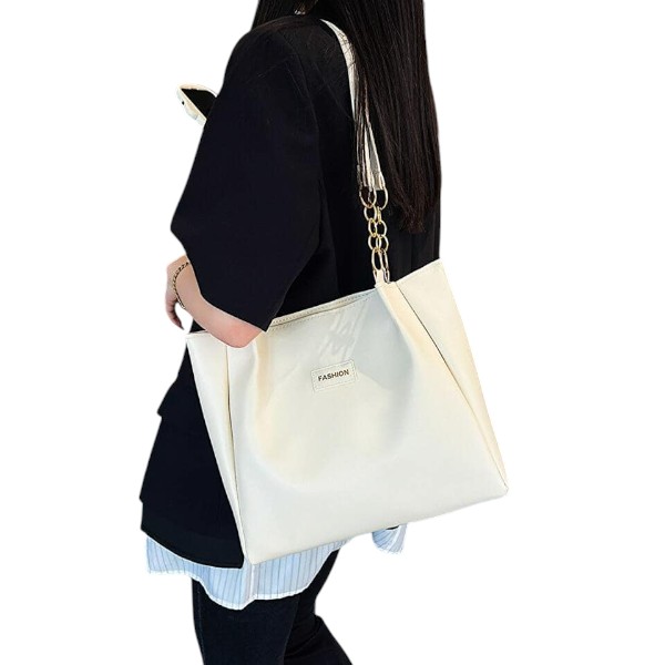 Signature Classic shoulder women's tote bags(white)