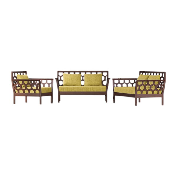 Regal Wooden double Sofa-NOOR NOOR-SDC-316-3-1-20(FABRIC-SF-2120)