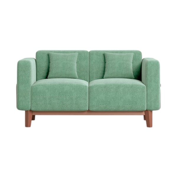Regal Wooden Double Sofa-Vienna Wooden Double Sofa I SDC-367-3-1-20-FABRIC-2140