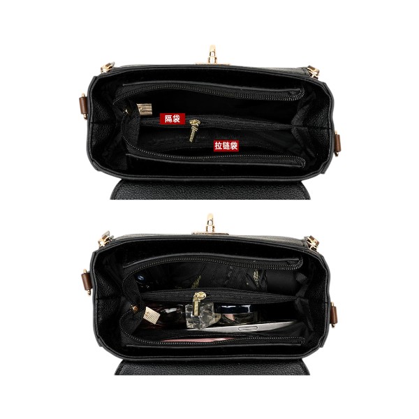 Fashion Shoulder For Women Ladies Crossbody Hand Bags Luxury Purses And Handbags New (Black)