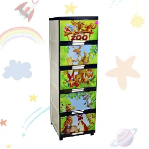 Silver Advance Wardrobe Zoo 5 Step White Black