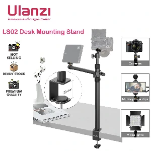 New! Overhead Desk Mount Stand for DSLR, DSLR & Ring Lights (Ulanzi VIJIM-LS02)