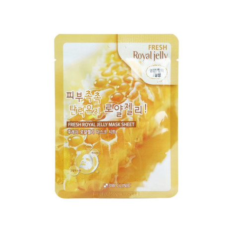 3W Clinic Fresh Royal Jelly Mask Sheet 23g (Korea)