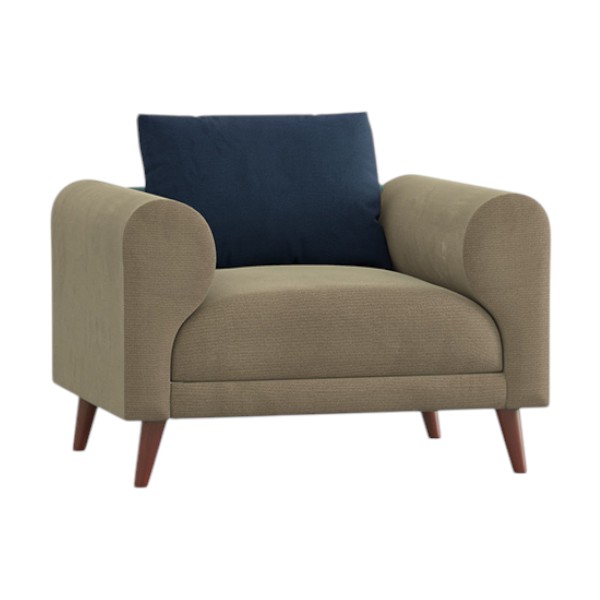 Regal WOODEN SINGLE SOFA- TOKYO SSC-368-3-1-20 (Fabric- 2161+2166)