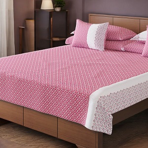 Regal Bed Sheet-309 (Maroon Barfi)