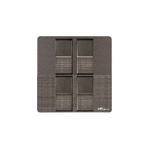 NT blu-ray Chrome Gray 4 Gang 1/2 Way Switch
