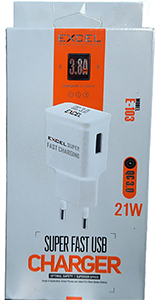 Excel E103  Fast Charger 3.8A Charging Adapter 21W Fast Charging (Type-C)