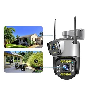 Speed-X IP Camera Wifi Wireless 2mp + 2mp HD Dual Lens PTZ + Still CCTV Surveillance Outdoor Wifi Camera