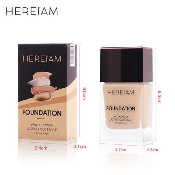 HEREIAM Waterproof Lasting Coverage Foundation(Caramel)