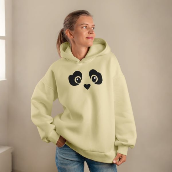 Premium Comfortable Printed Ladies Winter Hoodie ( Lite Yellow )