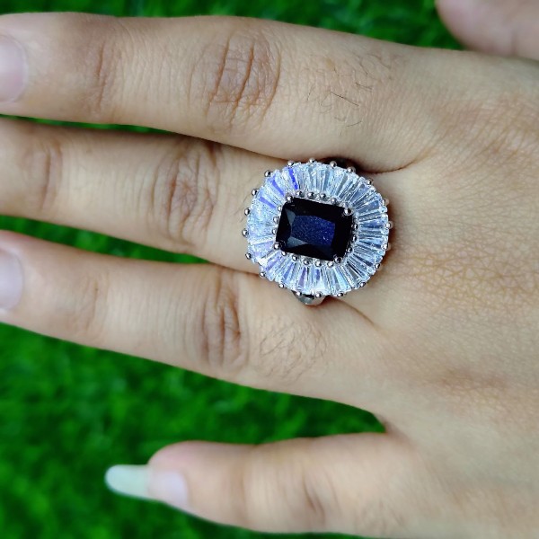 Imperial Violet Crystal Statement Ring