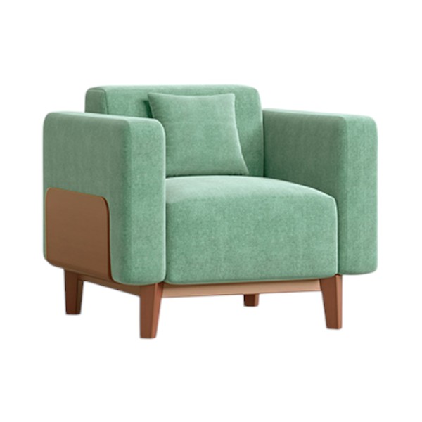 Regal Wooden Single Sofa Vienna Wooden Single Sofa I SSC-367-3-1-20-FABRIC-2140