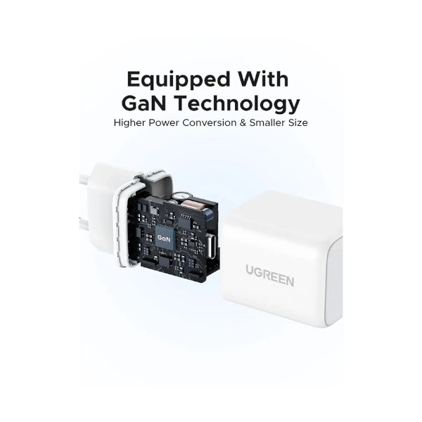 Ugreen X512 USB-C 20W PD GaN White Charger