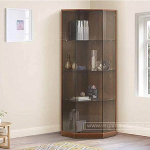 Regal Rosa Laminated Board Showcase Antique