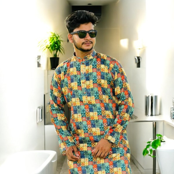 Premium Digital Print Cotton Panjabi
